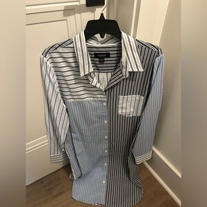 Karen Kane Women’s Boardwalk Striped Button-Up Shirt Dress